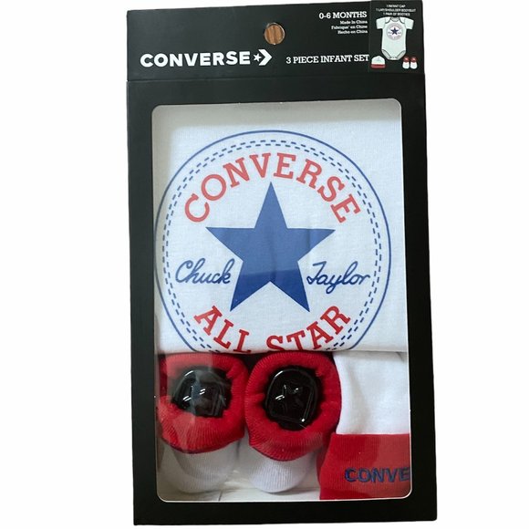 Converse 3-piece Chuck Patch Layette Set White 9002712 100 - Picture 3 of 4